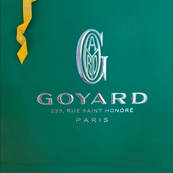 JUMBO Goyard Forest Green Tote with Mustard Straps - Picture 2 of 11